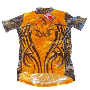 Primal Wear Mens Cycling Jersey The Tribe Design Yellow/Gray S Polyester Short S
